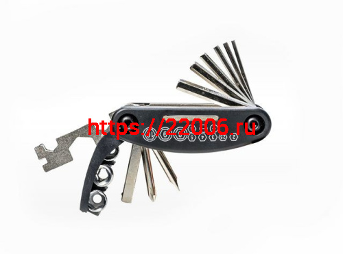 Набор шестигранников (6 шт+2 отвертки) рожковый ключ, ключ д/крепления головки, черный 3273901 Набор шестигранников (6 шт+2 отвертки) рожковый ключ, ключ д/крепления головки, черный 3273901