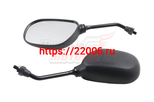 Зеркала (026) пласт. (бобовидные, черные) d=8 скутер (Honda Dio) (в уп. 50 пар) Зеркала (026) пласт. (бобовидные, черные) d=8 скутер (Honda Dio) (в уп. 50 пар)