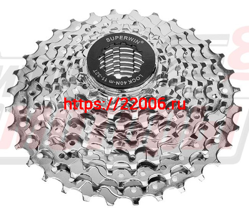 Блок спортивный 9 звезд Superwin CS-05 (Кассета 11-32 зуб.) стальная, хромированная Блок спортивный 9 звезд Superwin CS-05 (Кассета 11-32 зуб.) стальная, хромированная