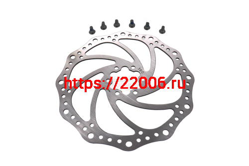 Диск тормозной вело 180 мм 6 отв. (43мм)