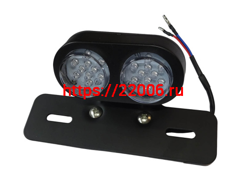 Стоп-сигнал (WD-008) в черном корпусе с двумя круглыми лампами