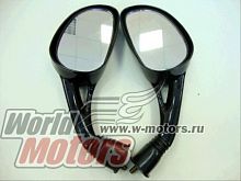 Зеркала (066) пласт. "Каплевидные" объемные черные d=8mm (кол-во в упак. 40 пар)