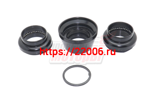 Детали рулевой колонки резьбовая 1-1/8" (25,4/34/30 мм, общ.h=39,3 мм ЧЕРН) FP-H803A(компл) Детали рулевой колонки резьбовая 1-1/8" (25,4/34/30 мм, общ.h=39,3 мм ЧЕРН) FP-H803A(компл)