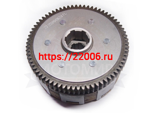 Барабан сцепления CB250 см3 Zongshen ZS 172FMM в сборе (8 паз+8 полуп.) 6 болт 7 диск 70T(100202857) фото 2 Барабан сцепления CB250 см3 Zongshen ZS 172FMM в сборе (8 паз+8 полуп.) 6 болт 7 диск 70T(100202857) фото 2